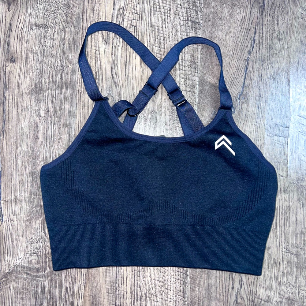 ONER Classic Seamless Sport Bra Black Marl Size Small